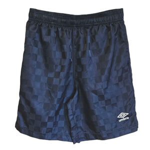 Umbro Boy's Soccer Shorts Checkerboard Navy Size Medium (8/10)